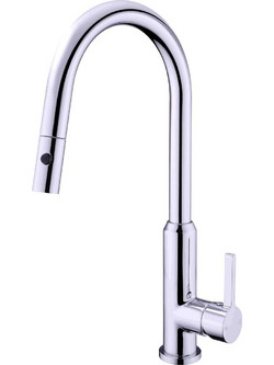 Sparke PEARL-01 SR-02.04.096.01 Μπαταρία Κουζίνας Πάγκου Διπλής Παροχής Ανάμεικτη με Ντουζ Inox
