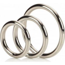 CalExotics Rings Σετ Δαχτυλίδια Πέους Μεταλλικό Ασημί 3τμχ