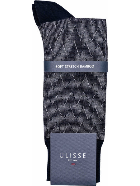 Ulisse Bamboo Ανδρικές Κάλτσες Ψηλές με Σχέδια Navy Μπλε SC-M100-892