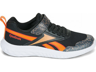 Reebok Rush Runner Παιδικά Αθλητικά Παπούτσια για Τρέξιμο Μαύρα Πορτοκαλί 100250582