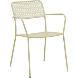 Pakoworld Federal Πολυθρόνα Κήπου Μεταλλική Μπεζ 218-000056