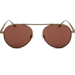 Web WE0374 35S Ανδρικά Γυαλιά Ηλίου Aviator Μεταλλικά Χρυσά με Καφέ Φακό