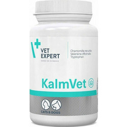 VetExpert KalmVet Αμινοξέα Σκύλου & Γάτας για Διαχείριση Άγχους & Στρες 60 Κάψουλες