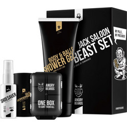 Angry Beards Jack Saloon Shower Gel 50ml + Solid Antiperspirant Deodorant 50ml + Shoes Spray 50ml + Pill Dispenser 1τμχ
