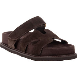 Komis & Komis Γυναικεία Σανδάλια Suede Σοκολατί E606