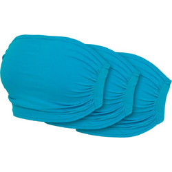 Urban Classics Γυναικείο Καλοκαιρινό Crop Top Βαμβακερό Μπλε 3Pack TB451B-04348