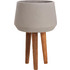 HomeMarkt Quan Γλάστρα Στρογγυλή Fiber Cement Γκρι 40x85cm HM4680.03L