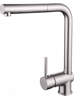 Inter Ceramic ICF7197008 Μπαταρία Κουζίνας Πάγκου Διπλής Παροχής Ανάμεικτη με Ντουζ Inox