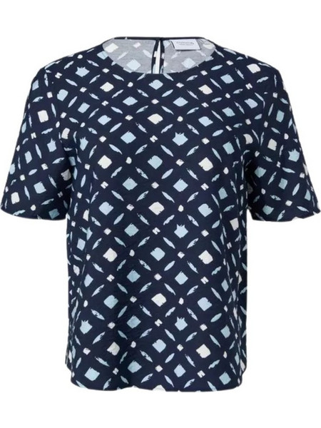 Comma Γυναικείο Καλοκαιρινό Top Πλεκτό Navy Μπλε 2161252-58A3