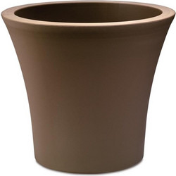 Plastona City Γλάστρα Στρογγυλή Πλαστική Καφέ 20x17.5cm 10.11.0010