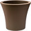 Plastona City Γλάστρα Στρογγυλή Πλαστική Καφέ 20x17.5cm 10.11.0010