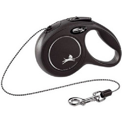 Flexi New Classic Πτυσσόμενο Λουρί Σκύλου έως 8kg 3m Μαύρο