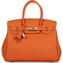Passaggio Leather Γυναικεία Τσάντα Χειρός από Δερματίνη Πορτοκαλί 5727-KR-19