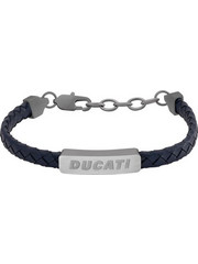 Ducati Tensione Ανδρικό Βραχιόλι Χειροπέδα από Δέρμα & Ατσάλι Ασημί DTAGB0005502