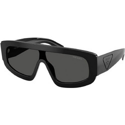 Prada PRD10S 16K08Z Γυναικεία Γυαλιά Ηλίου Μάσκα Κοκάλινα Μαύρα με Μαύρο Φακό