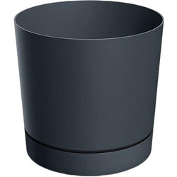 Next Γλάστρα Στρογγυλή Πλαστική Ανθρακί 17.8x17.5cm 33543-09
