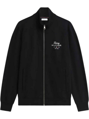 Tommy Hilfiger Ανδρική Ζακέτα Φούτερ με Φερμουάρ Μαύρη MW0MW43219-BDS
