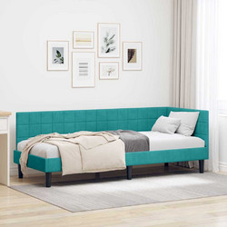 vidaXL Κρεβάτι Μονό Υφασμάτινο με Τάβλες 80x200cm 42016416