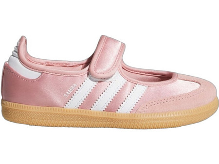 Adidas Samba Jane Παιδικές Μπαλαρίνες Πάνινες Ανατομικές με Σκρατς Ροζ KJ9990