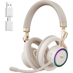Havit Fuxi-H8 Ασύρματο Gaming Headset Over Ear Gold