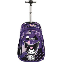 Graffiti Pop Art Kuromi Σχολική Τσάντα Τρόλεϊ Δημοτικού Μωβ 262253