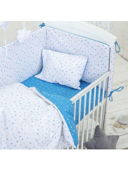 Nima Blob Σετ Κούνιας White/Light Blue 5τμχ