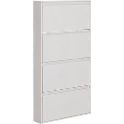 HomeMarkt Παπουτσοθήκη Μεταλλική Stark Λευκή M71xΠ15xΥ137cm HM6634.02