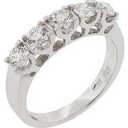 Million Diamonds Γυναικείο Δαχτυλίδι Σειρέ Μισόβερο από Λευκόχρυσο 14K με Διαμάντι 1.38CT