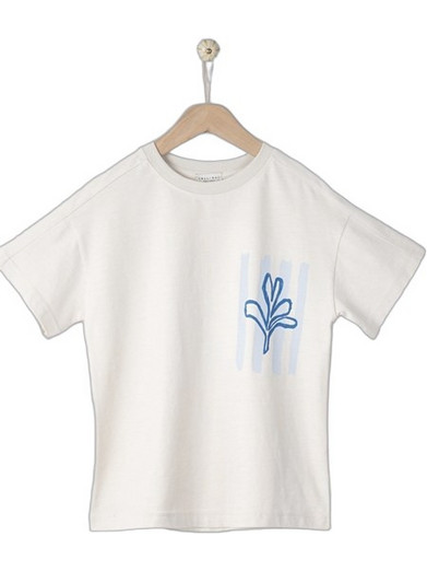 Yell-OH Παιδικό T-Shirt Κοντομάνικο με Κουκούλα Μπεζ 42311121247
