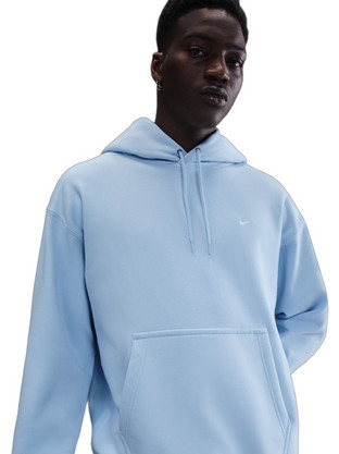 Nike Solo Swoosh Ανδρικό Αθλητικό Φούτερ με Κουκούλα Γαλάζιο HV1082-441