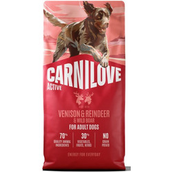 Carnilove Active Adult Grain Free with Reindeer, Venison & Wild Boar 4kg