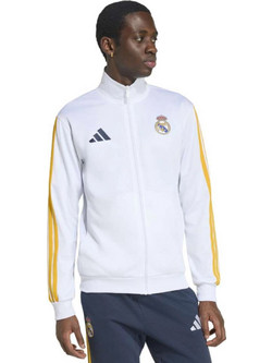Adidas Ανδρική Ζακέτα Φούτερ με Φερμουάρ Λευκή KG2949