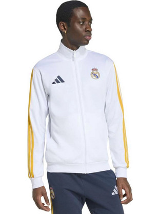 Adidas Ανδρική Ζακέτα Φούτερ με Φερμουάρ Λευκή KG2949