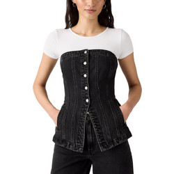Levi's Γυναικείο Καλοκαιρινό Top Τζιν Μαύρο 003Z5-0000