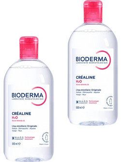Bioderma Crealine H2O Original Micellar Water Ντεμακιγιάζ 2x500ml