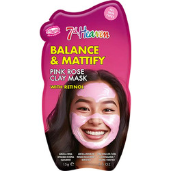 7th Heaven Pink Rose Clay Retinol Κρεμώδης Μάσκα Προσώπου για Ενυδάτωση με Άργιλο 20gr