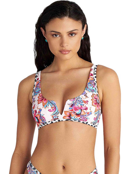 BLU4U Escape Bikini Top Μπουστάκι με Ενίσχυση Floral Λευκό Πολύχρωμο 26366315-06
