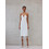 Mix & Match Valentina Midi Καλοκαιρινό Φόρεμα για Γάμο / Βάπτιση Λευκό SS2608