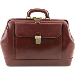 Tuscany Leather Leonardo Ιατρική Τσάντα Δερμάτινη Καφέ TL142072