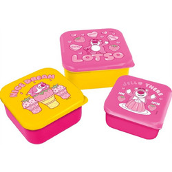 Stor Toy Story Lotso Πλαστικό Παιδικό Σετ Δοχείο Φαγητού Ροζ Κίτρινο
