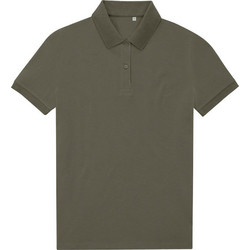 B & C Γυναικεία Μπλούζα Polo Κοντομάνικη Χακί PW465-252
