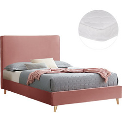 HomeMarkt Maylin Κρεβάτι Ημίδιπλο Υφασμάτινο με Στρώμα & Τελάρο 120x200cm HM21281.01