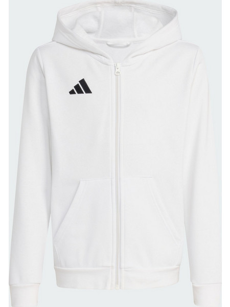 Adidas Παιδική Ζακέτα Φούτερ με Κουκούλα και Φερμουάρ Λευκή KH1783