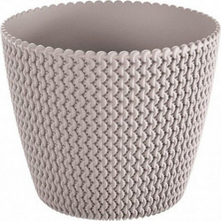 Prosperplast Splofy Γλάστρα Στρογγυλή Πλαστική Καφέ 29.5x24.9cm DSP300-7529U