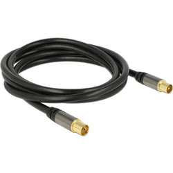 DeLOCK Καλώδιο Κεραίας Coax Male to Coax Male 2m Black 88923