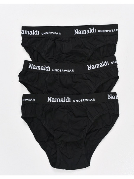Namaldi Ανδρικά Σλιπ Βαμβακερά Μαύρα 3Pack 1171