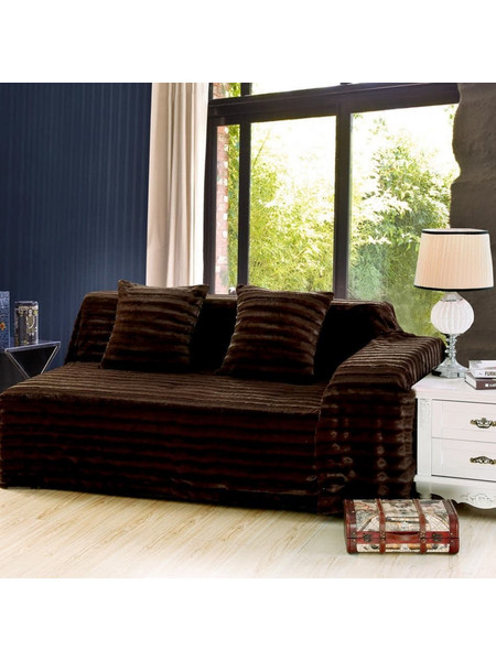Silk Fashion Ριχτάρι Τριθέσιου Καναπέ 180x250 Ironed Chocolate