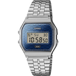 Casio Vintage Iconic Seigaiha Ψηφιακό Ανδρικό Ρολόι με Ασημί Μεταλλικό Μπρασελέ A-159WEVJ-2ER