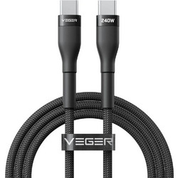 Veger CC03 Braided USB-C to USB-C 240W 1.5m Black