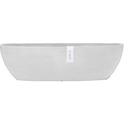 Ecopots Sofia Long Γλάστρα Στρογγυλή Πλαστική Λευκή 53x16cm 31837-4648